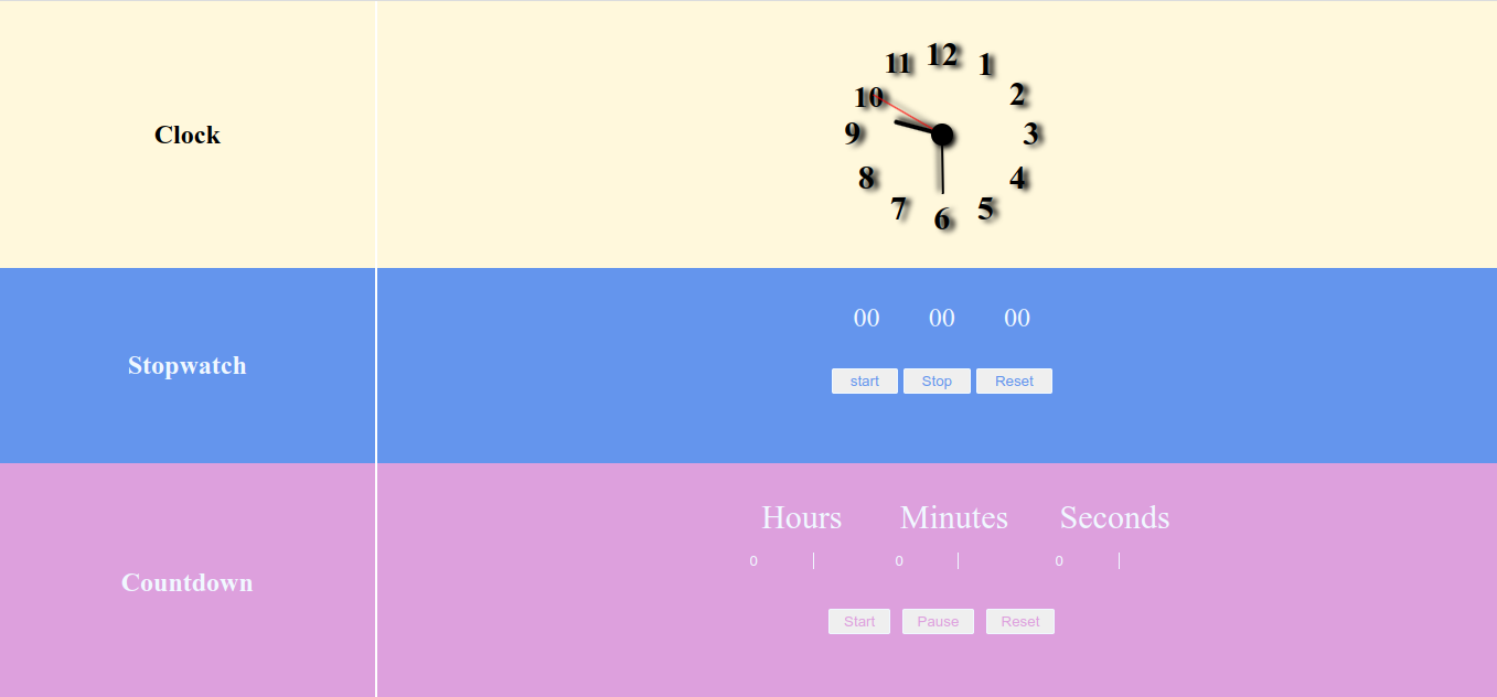  screenshot of clock application